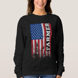 Amerikanische Bauer US-Flagge Vertikal Sweatshirt