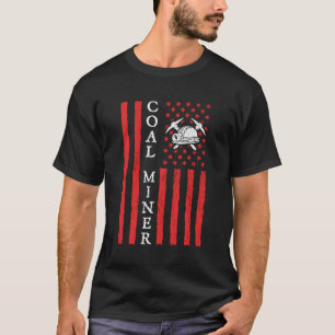 Amerikanische Bergbaufirma für Kohlebergbau in den T-Shirt