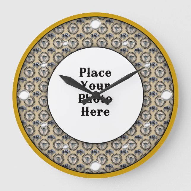 Amerikanische Bilderrahmen-Uhr für Ihr Foto Große Wanduhr (Vorderseite)