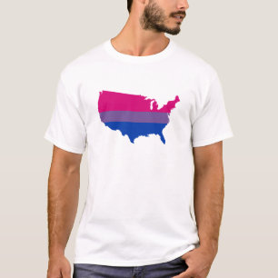 Amerikanische Bisexualität Stolperkarte T - Shirt