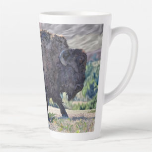 Amerikanische Bison Grasland Westliche Tierwelt Milchtasse
