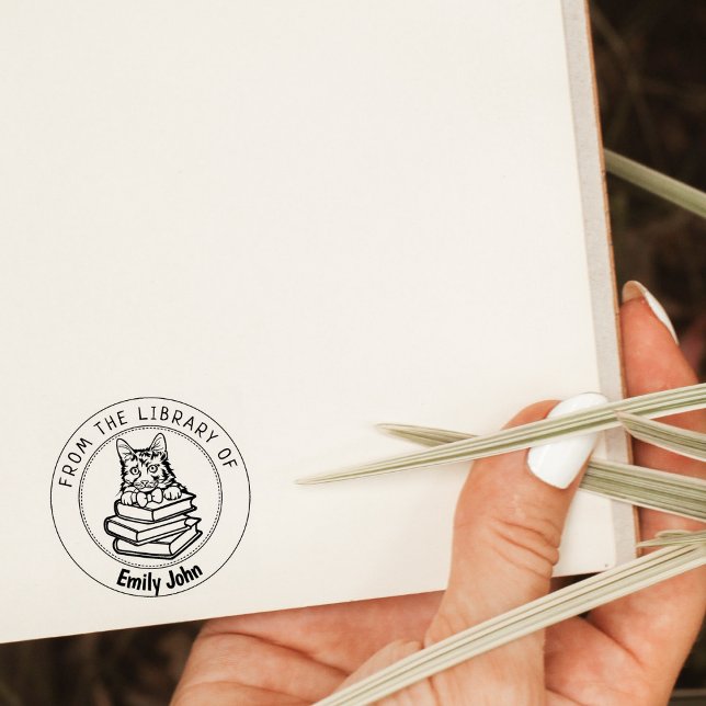 Amerikanische Bobtail Cat, Buch aus der Bibliothek Gummistempel (Von Creator hochgeladen)