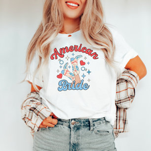 Amerikanische Braut Cowgirl-Junggesellinnenabschie T-Shirt