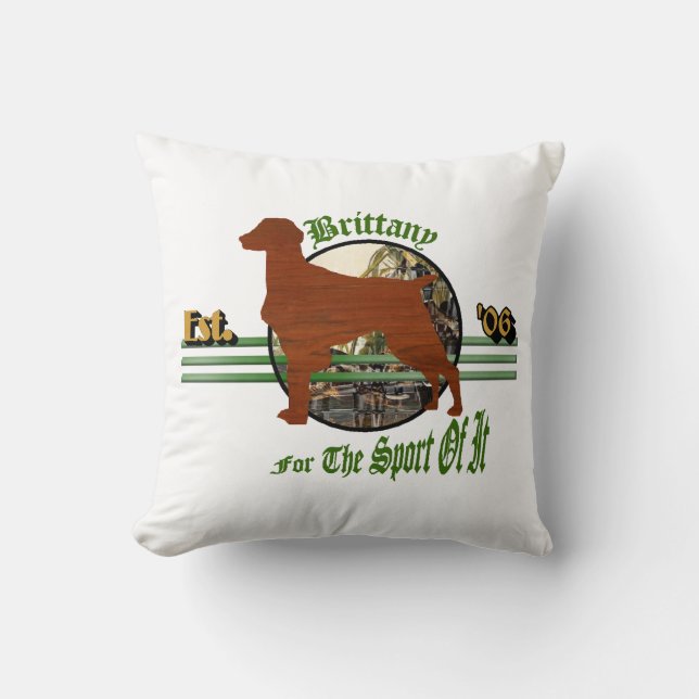 Amerikanische Bretagne Spaniel Geschenke Kissen (Vorderseite)