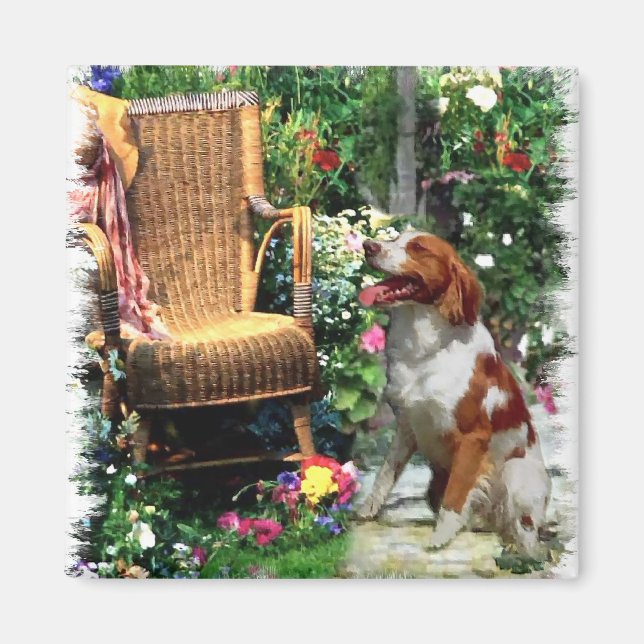 Amerikanische Bretagne Spaniel Kunstgeschenke Magnet (Vorne)
