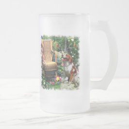 Amerikanische Bretagne Spaniel Kunstgeschenke Mattglas Bierglas