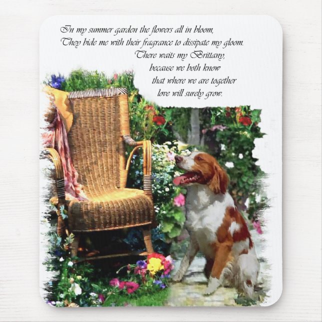 Amerikanische Bretagne Spaniel Kunstgeschenke Mousepad (Vorne)