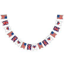 Amerikanische britische Flaggen Königliche Hochzei
