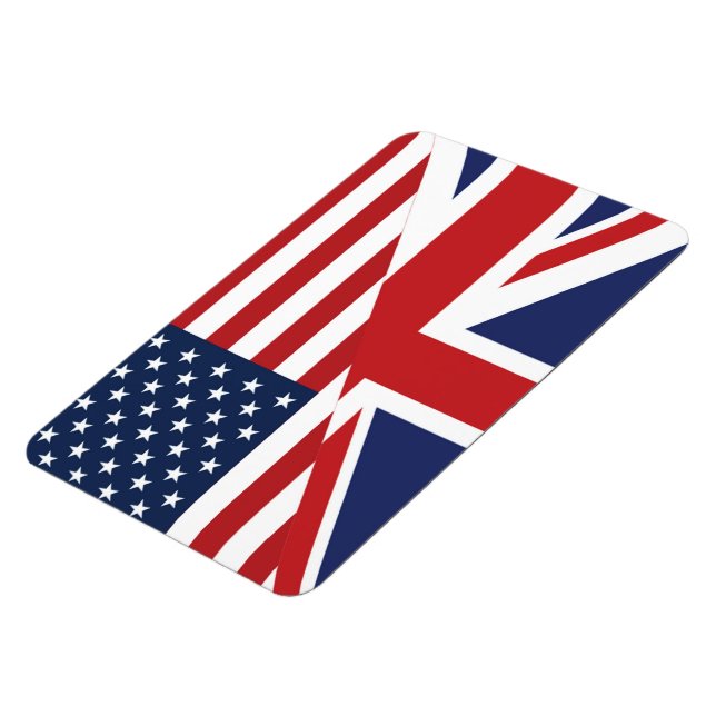Amerikanische - Britische kombinierte Flagge Magnet (Linke Seite)