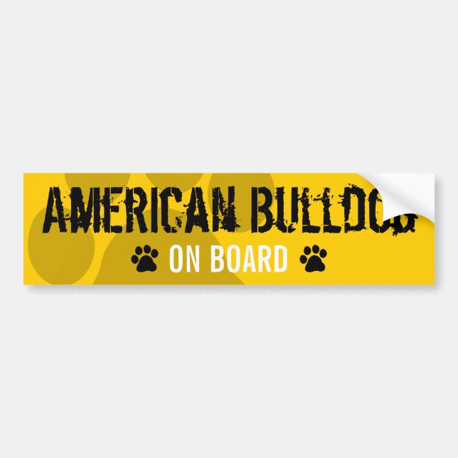 Amerikanische Bulldogge an Bord Autoaufkleber (Vorne)