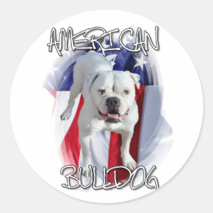 Amerikanische Bulldogge Runder Aufkleber