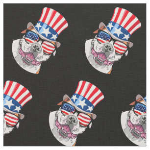 Amerikanische Bulldogge USA kennzeichnen Stoff
