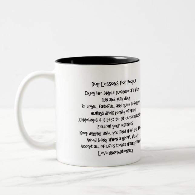 Amerikanische Bulldoggen-Tasse Zweifarbige Tasse (Links)