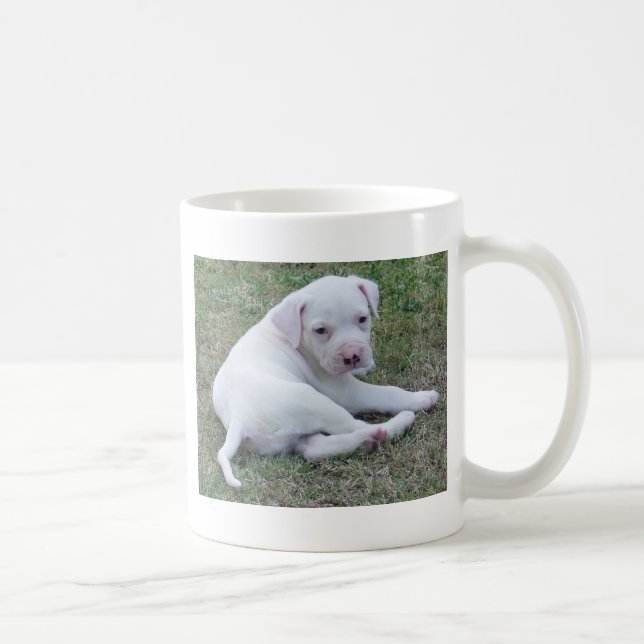 Amerikanische Bulldoggenwelpe Tasse (Rechts)