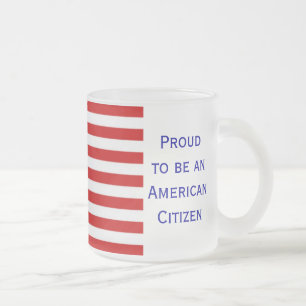 Amerikanische Bürger-Flaggen-mattierte Mattglastasse