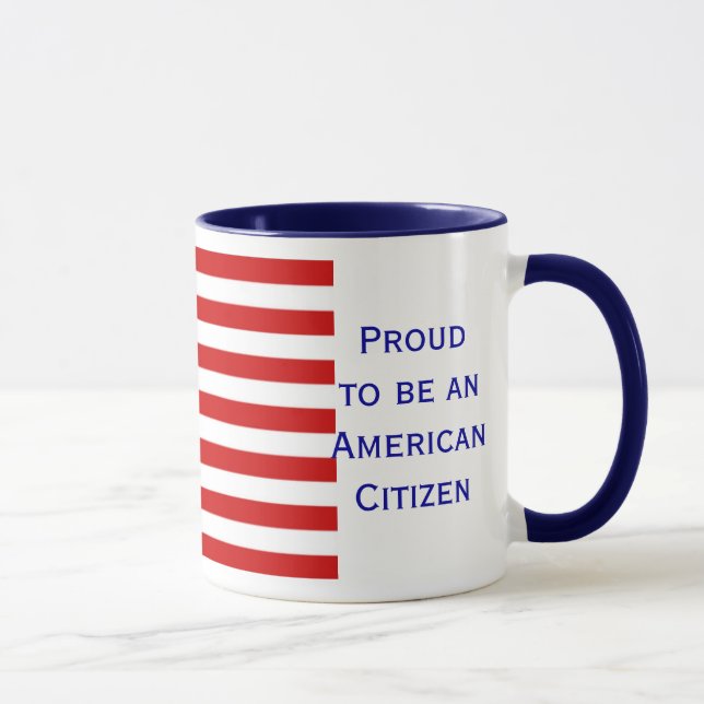 Amerikanische Bürger-Flaggen-Wecker-Kaffee-Tasse Tasse (Rechts)