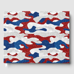 Amerikanische Camouflage 4. Juli Glitzer Gästebuch
