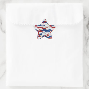 Amerikanische Camouflage 4. Juli Glitzer Stern-Aufkleber