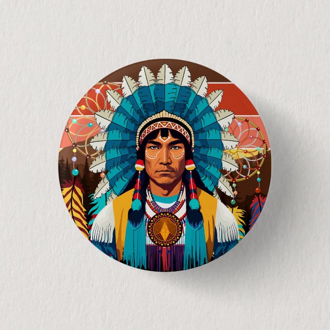 Amerikanische Chefmacht Portrait Button (Vorderseite)