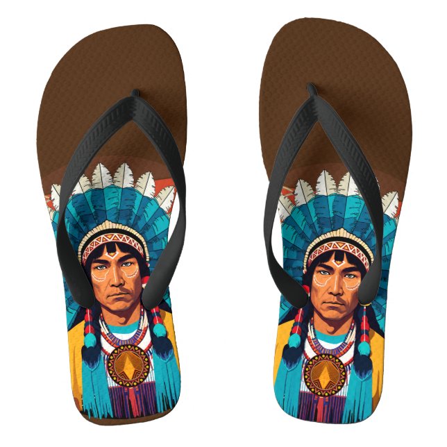 Amerikanische Chefmacht Portrait Flip Flops (Fußbett)