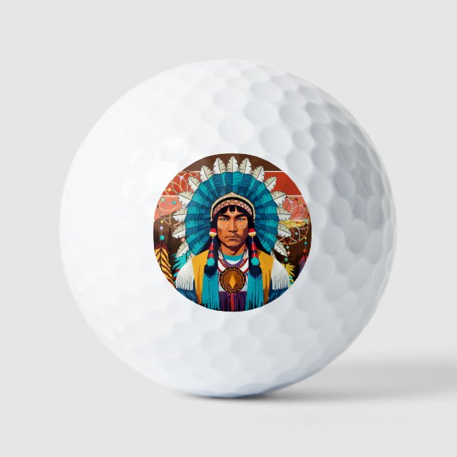Amerikanische Chefmacht Portrait Golfball (Vorderseite)