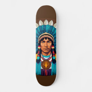 Amerikanische Chefmacht Portrait Skateboard