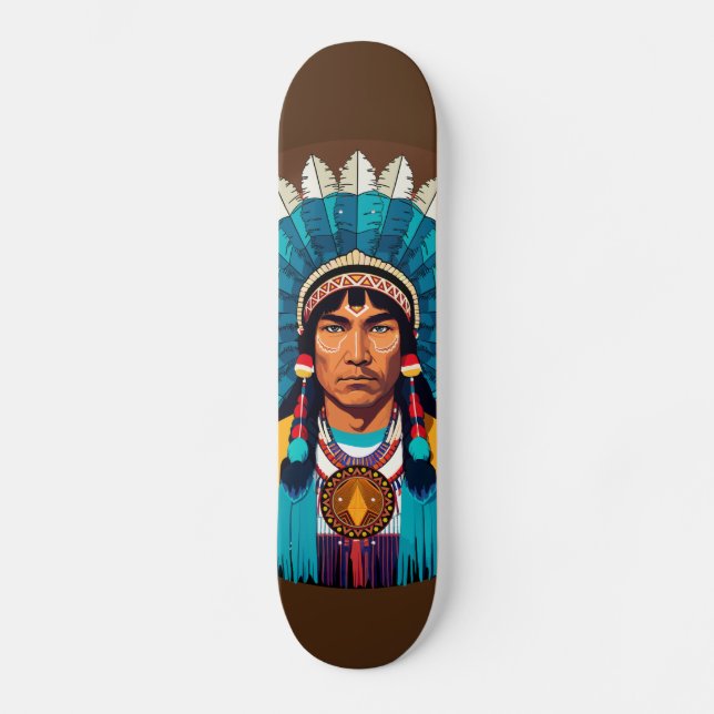Amerikanische Chefmacht Portrait Skateboard (Vorderseite)