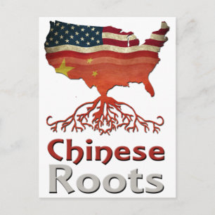 Amerikanische Chinesische Wurzeln Postkarte
