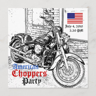 Amerikanische Chopper-am 4. Juli Party Einladung