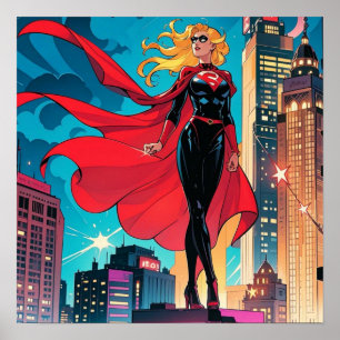 Amerikanische Comic, Retro-amerikanische Comic, Su Poster