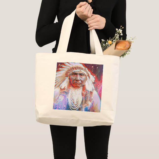 Amerikanische Crazy Horse Large Tote Bag Jumbo Stoffbeutel (Vorderseite (Produkt))