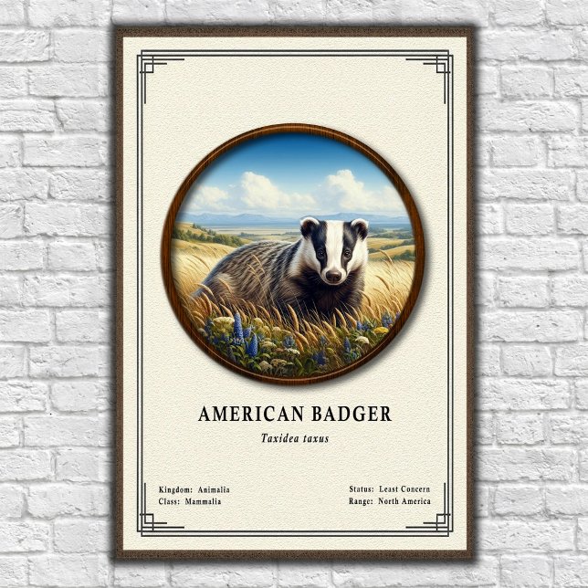 Amerikanische Dachs Zoologie-Serie Poster (Von Creator hochgeladen)