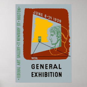 Amerikanische Design-Ausstellung Boston Poster