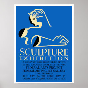 Amerikanische Design-Skulptur-Ausstellung Poster