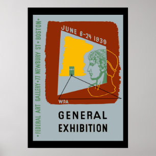 Amerikanische Designausstellung Boston Poster