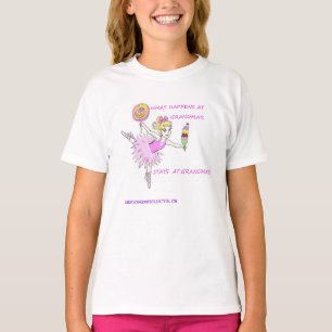Amerikanische die Spitze des Oma-Ballerina T-Shirt