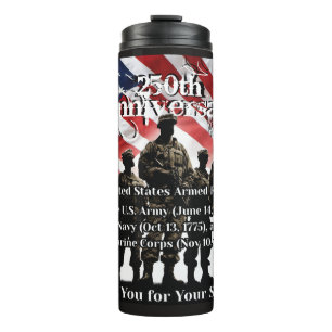 Amerikanische Dienstflagge Thermosbecher