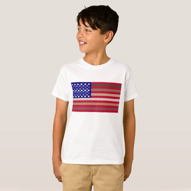 Amerikanische Diversity-Flagge (Kinder) T-Shirt (Vorne ganz)
