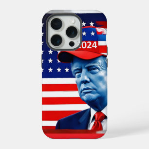 Amerikanische Donald Trump 2024-Flagge iPhone 15 Pro Hülle