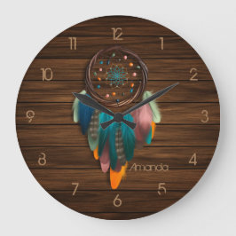 Amerikanische Dreamcatcher-Großuhr Große Wanduhr
