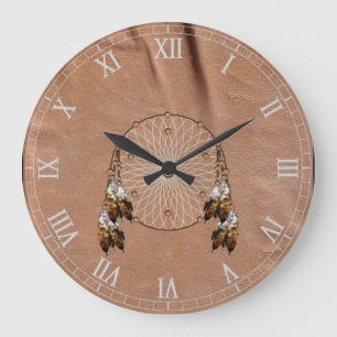 Amerikanische Dreamcatcher-Wall-Uhr Große Wanduhr