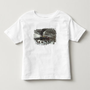 Amerikanische Eisenbahn-Szene, 1871 Kleinkind T-shirt