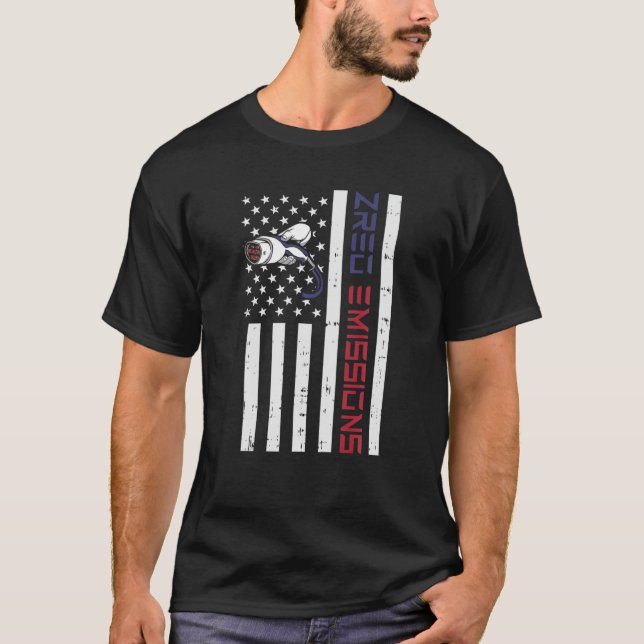Amerikanische Electro für Elektroautos: Null Emiss T-Shirt (Vorderseite)