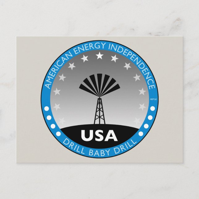 Amerikanische Energieunabhängigkeit Postkarte (Vorderseite)