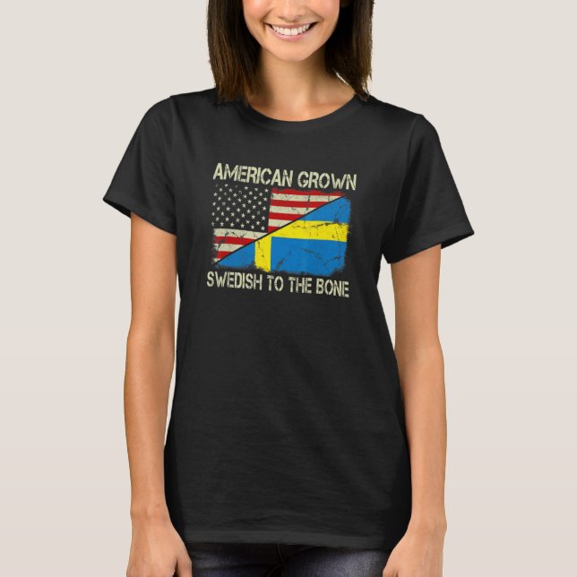 Amerikanische Erwachsenenschwedisch-die Knochen-US T-Shirt (Vorderseite)