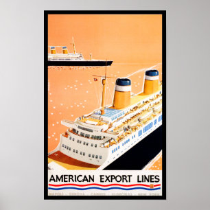 Amerikanische Export-Linien Poster