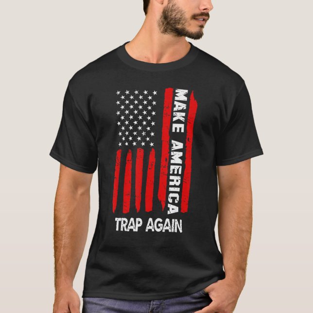 Amerikanische Fahne (American USA Flag) 4. J T-Shirt (Vorderseite)