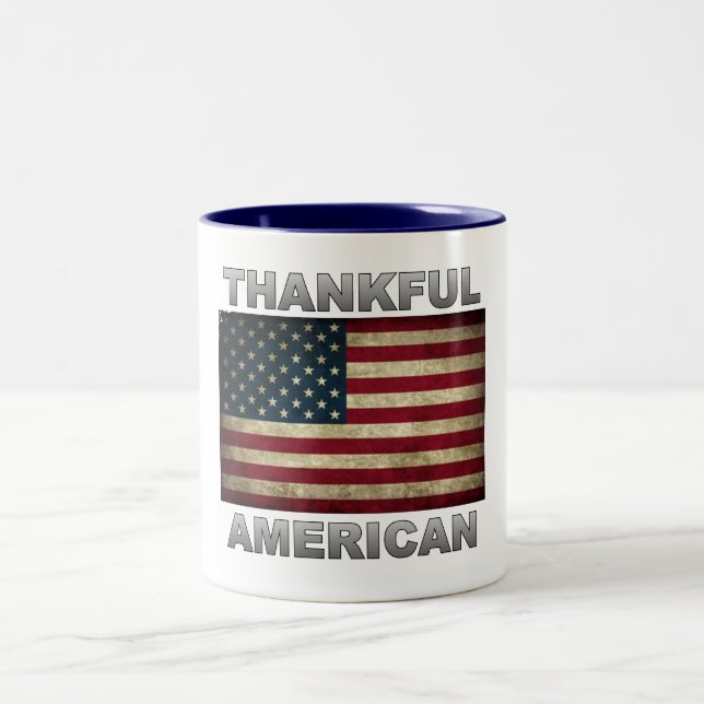 Amerikanische Fahne - Dankbar für Amerika - Tasse (Mittel)