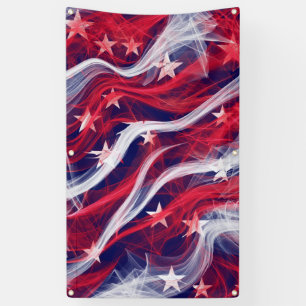 Amerikanische Fahne im Freienmit Metallgummimuffen Banner