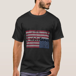 Amerikanische Fahne La Resistance hält sich auf de T-Shirt